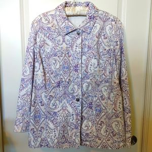 Chicos Sateen Jean Jacket size 4 NWT